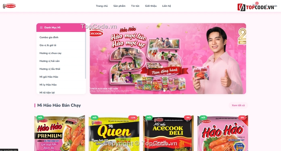 web bán mì tôm,mì tôm,hảo hảo
